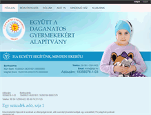 Tablet Screenshot of daganatosgyermekekert.hu